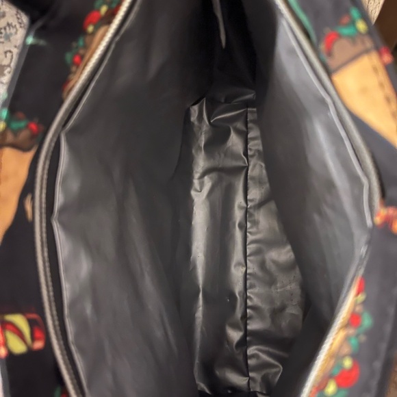 Betsey Johnson Black Tote with Taco and Hot Sauce Print - Picture 4 of 4